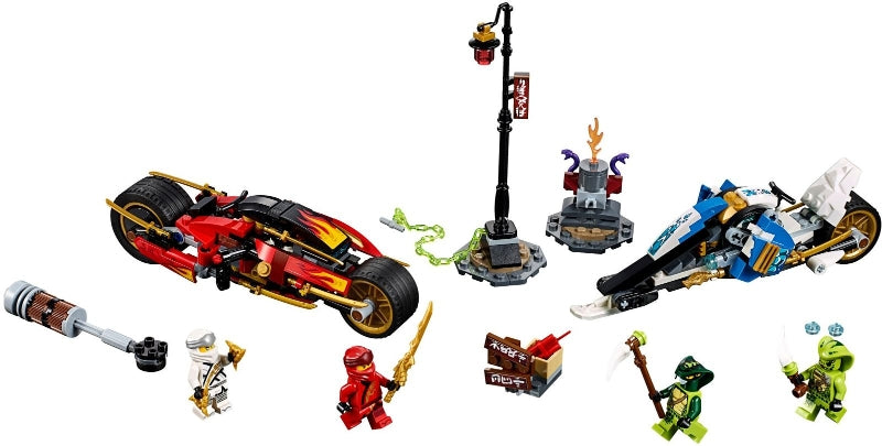 70667 Kai's Blade Cycle & Zane's Snowmobile missing Minifigs and side build