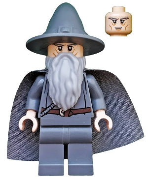 lor001 Gandalf the Grey - Wizard / Witch Hat, Short Cheek Lines