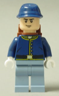 tlr019 Cavalry Soldier - Backpack, Black Eyebrows, Crooked Smile