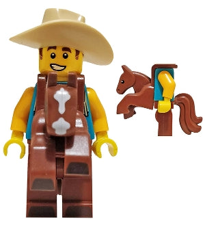 col326 Cowboy Costume Guy, Series 18 (Minifigure Only without Stand and Accessories)