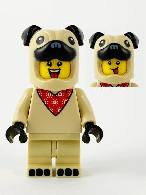col378 Pug Costume Guy, Series 21 (Minifigure Only without Stand and Accessories)