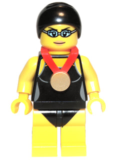 col097 Swimming Champion, Series 7 (Minifigure Only without Stand and Accessories)