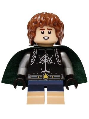 lor159 Peregrin Took (Pippin) - Black Surcoat, Dark Green Cape