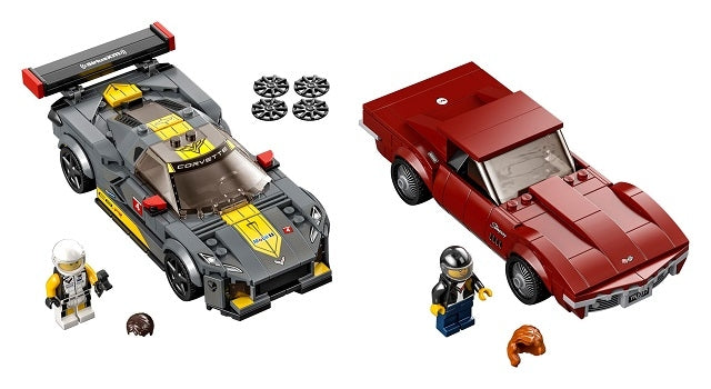 76903 Chevrolet Corvette C8.R Race Car and 1968 Chevrolet Corvette- 1 car only, no figs