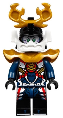 njo0390 Samurai X (Pixal / P.I.X.A.L.) - Sons of Garmadon / Hunted, Large Horns