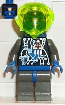sp022 Insectoids Zotaxian Alien - Female, Gray and Blue with Silver Circuits, with Air Tanks (Gypsy Moth / Navigator Sharp)