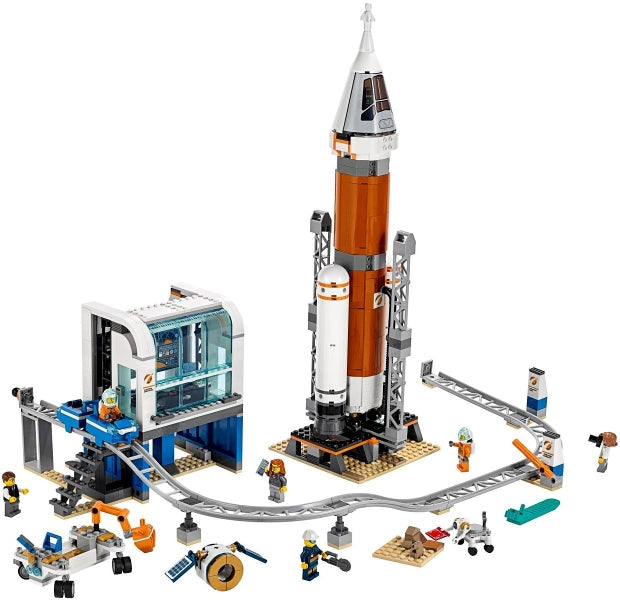 60228 Deep Space Rocket and Launch Control -rocket only, yellowed