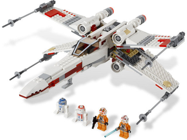 9493 X-wing Starfighter- no figs, yellowed