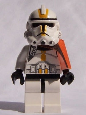 sw0128 Clone Trooper, 327th Star Corps (Phase 2) - Orange Cloth Pauldron, Black Head - sundamaged