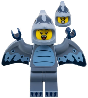 col454 Pterodactyl Costume Fan, Series 27 (Minifigure Only without Stand and Accessories)