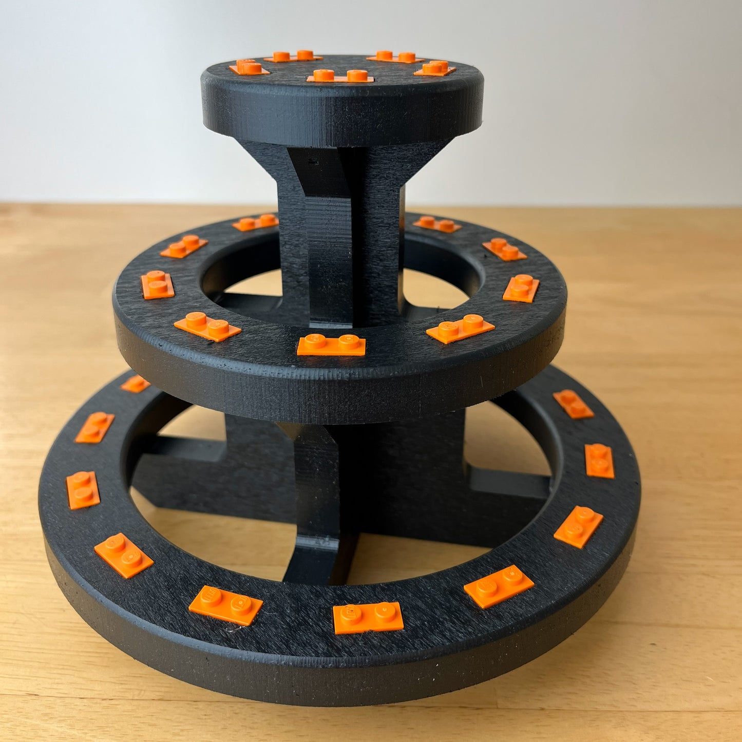 Round 3-Tier Display Stand - Orange