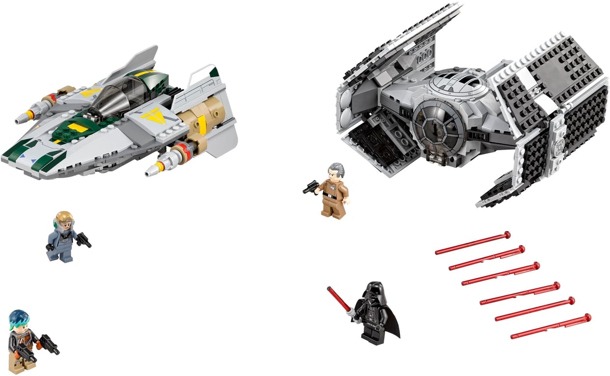 75150 Vader's TIE Advanced vs. A-Wing Starfighter no figs