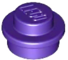 Purple Plain Stud Earrings