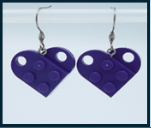 Purple Heart Earrings