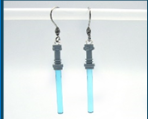 Blue Lightsaber Earrings
