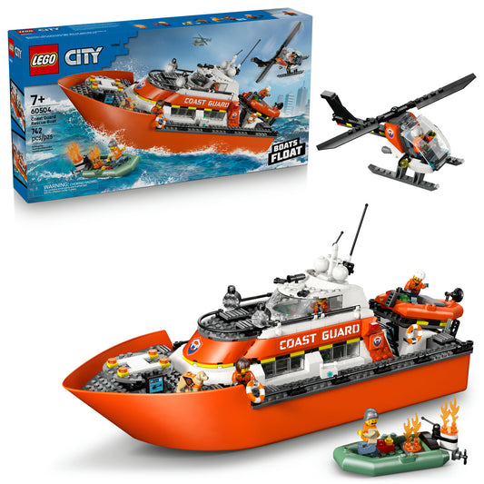 60504 Coast Guard Rescue Boat & Helicopter