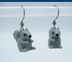 Gray Squirrel Earrings