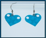 Aqua Heart Earrings