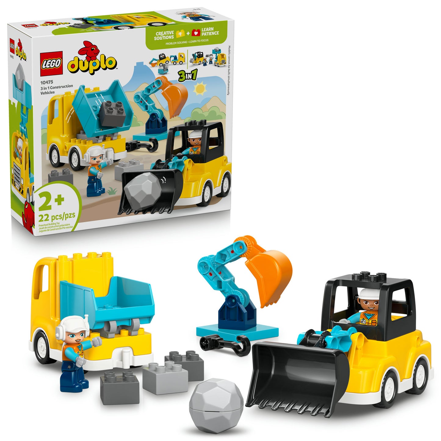 10475 3 in 1 Construction Vehicles
