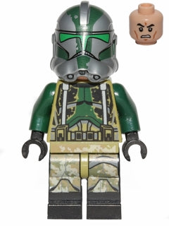sw0528 Clone Trooper Commander Gree, 41st Elite Corps (Phase 2) - Kashyyyk Camouflage, Scowl
