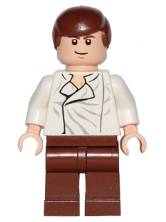 sw0278 Han Solo - White Shirt with Wrinkles on Front, Reddish Brown Legs, Lopsided Grin