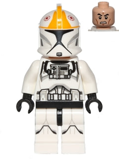 sw0609 Clone Trooper Pilot (Phase 1) - Bright Light Orange Markings, Printed Legs, Scowl