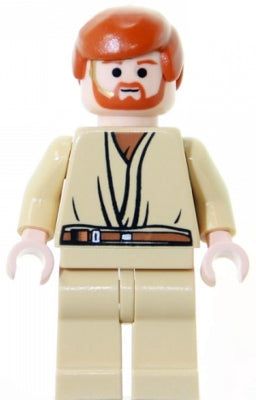 sw0162 Obi-Wan Kenobi - Light Nougat, Dark Orange Hair, Tan Legs, Gold Headset