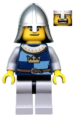 cas371 Fantasy Era - Crown Knight Quarters, Helmet with Neck Protector, Dual Sided Head