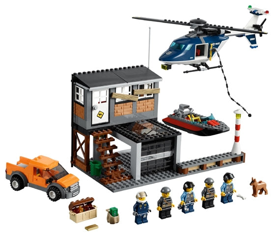 60009 Helicopter Arrest- vehicles only, missing 2 figs