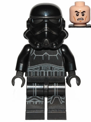 sw1031 Imperial Shadow Trooper - Male, Dual Molded Helmet, Light Nougat Head, Scowl- damaged legs