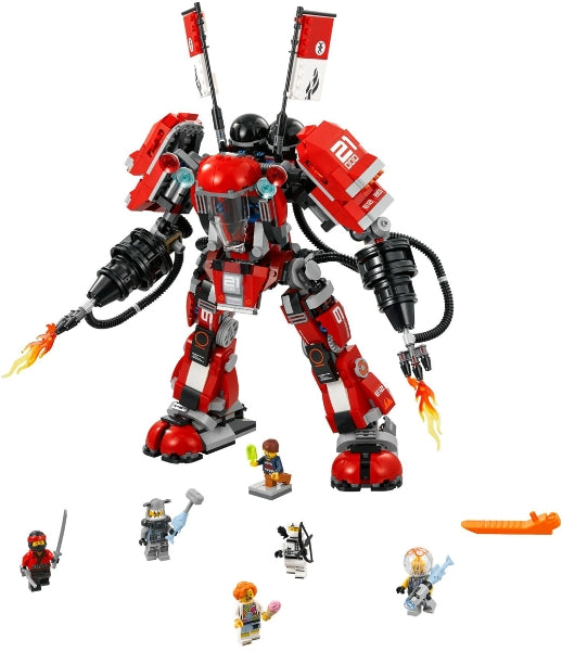 70615 Fire Mech missing jelly and Zane figs