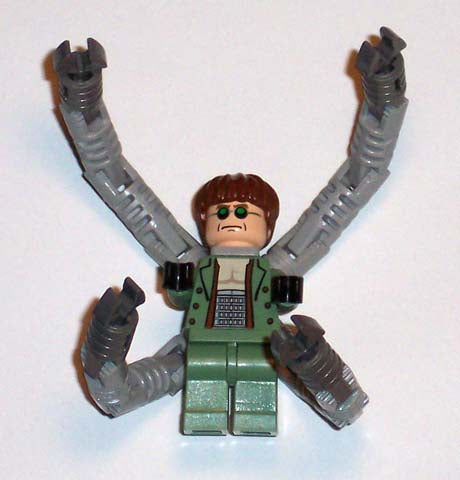 spd026 Dr. Octopus (Otto Octavius) / Doc Ock, Sand Green Jacket, Sand Green Legs, Thin Smirk - With Arms