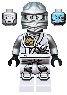 njo0251 Zane - Titanium Ninja Light Bluish Gray, Scabbard