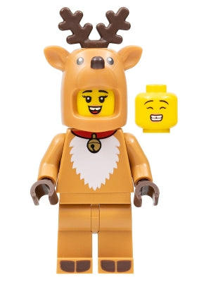 col401 Reindeer Costume, Series 23 (Minifigure Only without Stand and Accessories)
