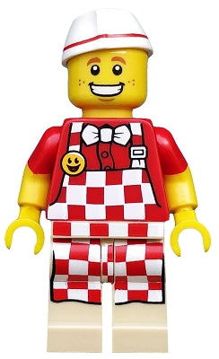 col291 Hot Dog Vendor, Series 17 (Minifigure Only without Stand and Accessories)