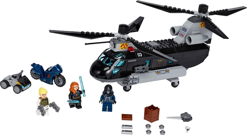 76162 Black Widow's Helicopter Chase