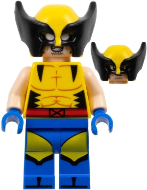 sh0939 Wolverine - Yellow and Black Mask, Blue Hands