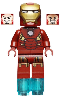 sh0036 Iron Man - Mark 7 Armor, Small Helmet Visor, Foot Repulsors
