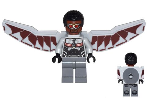 sh0261 Falcon - Light Bluish Gray and Dark Red Wings