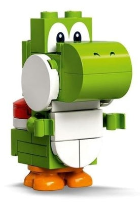 mar0012 Yoshi - White Tile, Round 1 x 1 Quarter on Front