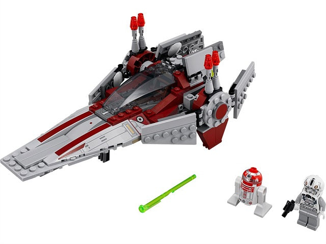 75039 V-Wing Starfighter- missing pieces, no figs