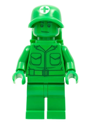 toy002 Green Army Man - Medic with Backpack