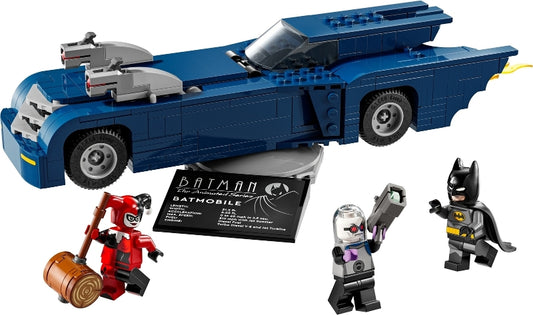 76274 Batman with the Batmobile vs. missing batman and plaqueHarley Quinn and Mr. Freeze missing batman and pla