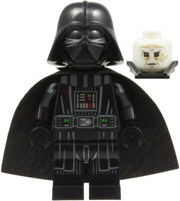sw1273 Darth Vader - Printed Arms, Traditional Starched Fabric Cape, White Head with Frown