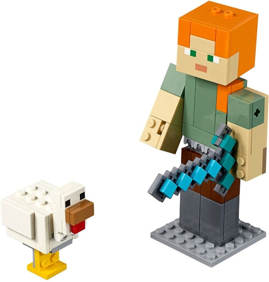 21149 Minecraft Alex BigFig with Chicken- yellowed