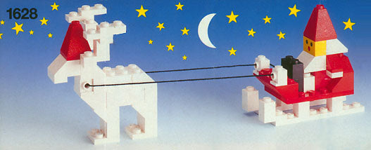 1628 Santa on Sleigh with Reindeer