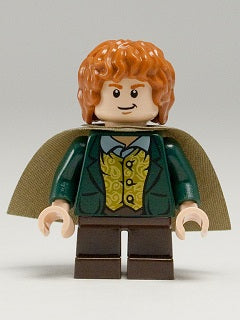 lor016 Meriadoc Brandybuck (Merry) - Dark Green Jacket, Dark Orange Hair