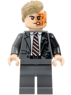 sh1023 Two-Face - Dark Bluish Gray Suit, Dark Tan Hair