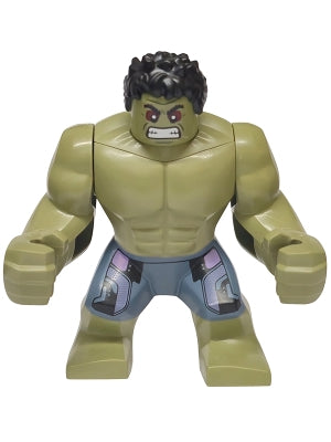 sh1104 Hulk - Giant, Sand Blue Pants with Lavender Panels, Raging with Clenched Teeth