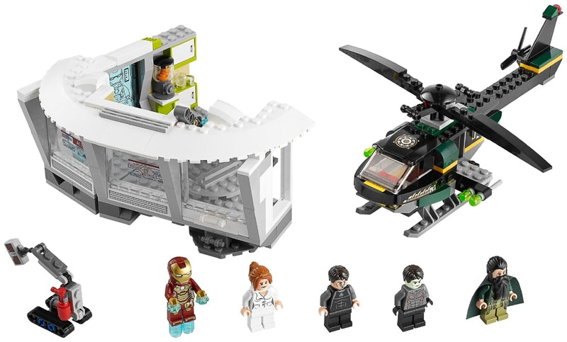 76007 Iron Man: Malibu Mansion Attack- iron man and mandarin only, no copter